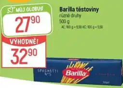 Globus Barilla těstoviny nabídka