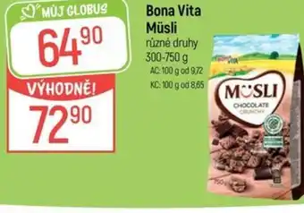 Globus Bona Vita Müsli nabídka