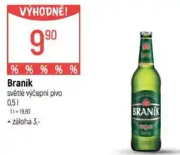 Globus Braník světlé výčepní pivo nabídka
