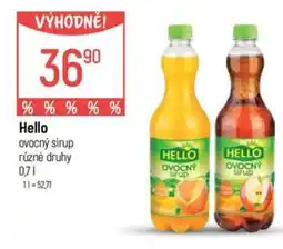 Globus Hello ovocný sirup nabídka