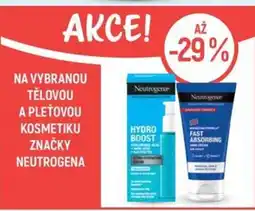 Globus Na vybranou tělovou a pleťovou kosmetiku značky neutrogena nabídka