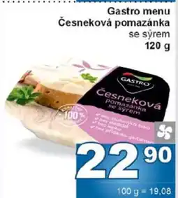 Jip Gastro menu česneková pomazánka se sýrem nabídka