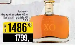 Jip Walcher Grappa Langrium 40 % Reserva Imperiale XO 0,5 l nabídka