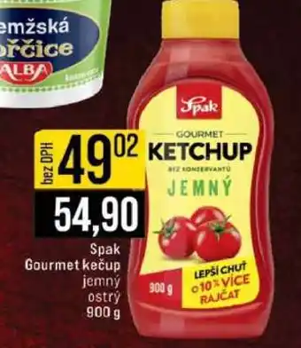 Jip Spak Gourmet kečup jemný, ostrý nabídka