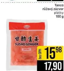 Jip Yanco růžový zázvor plátky nabídka