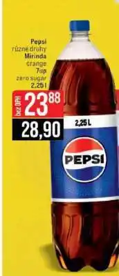 Jip Pepsi různé druhy Mirinda orange 7up zero sugar 2,25l nabídka