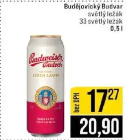 Jip Budějovický Budvar světlý ležák nabídka