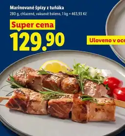 Lidl Marinované špízy z tuňáka nabídka