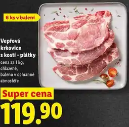 Lidl Vepřová krkovice s kostí - plátky, cena za nabídka
