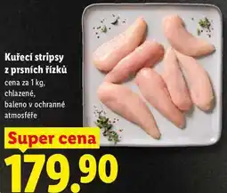 Lidl Kuřecí stripsy z prsních řízků, cena za nabídka