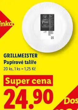 Lidl GRILLMEISTER Papírové talíře, 20 ks nabídka
