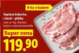 Lidl Vepřová krkovice s kostí - plátky, cena za nabídka