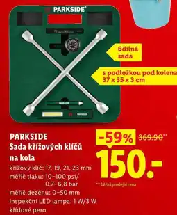 Lidl PARKSIDE Sada křížových klíčů na kola nabídka