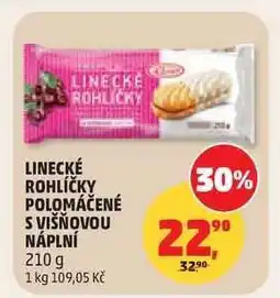 Penny Market LINECKÉ ROHLÍČKY POLOMÁČENÉ S VIŠŇOVOU NÁPLNÍ nabídka