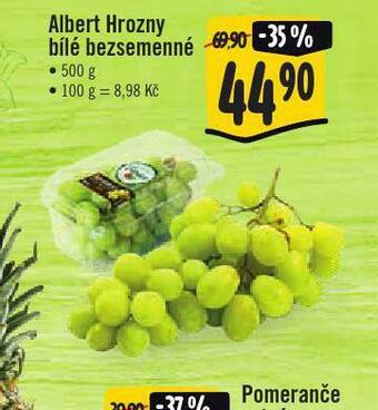 Hrozny bílé bezsemenné