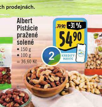 Jip Albert pistácie pražené solené nabídka