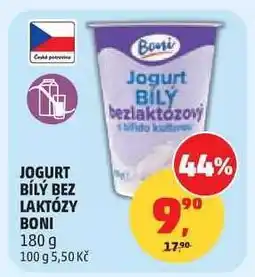 Penny Market JOGURT BÍLÝ BEZ LAKTÓZY BONI nabídka