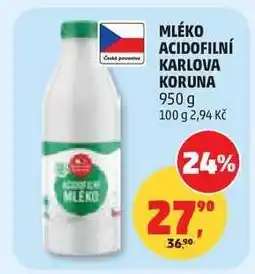 Penny Market MLÉKO ACIDOFILNÍ KARLOVA KORUNA nabídka