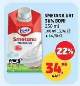 Penny Market SMETANA UHT 36% BONI nabídka