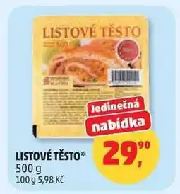 Penny Market Listové těsto nabídka
