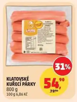 Penny Market KLATOVSKÉ KUŘECÍ PÁRKY nabídka