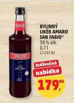 Penny Market Bylinný likér Amaro San Fabio nabídka