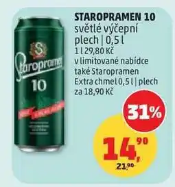 Penny Market STAROPRAMEN 10 světlé výčepní plech nabídka
