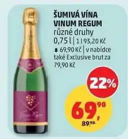 Penny Market Šumivá vína Vinum Regum nabídka