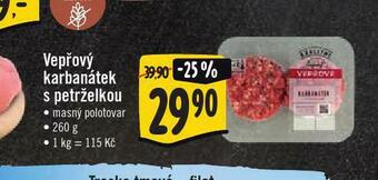 Vepřový karbanátek s petrželkou