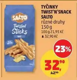 Penny Market TYČINKY TWIST'N'SNACK SALTO nabídka
