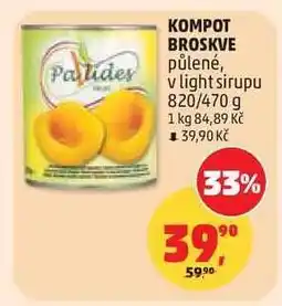Penny Market KOMPOT BROSKVE nabídka