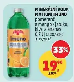Penny Market MINERÁLNÍ VODA MATTONI IMUNO nabídka