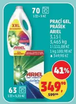 Penny Market Prací gel, prášek Ariel nabídka