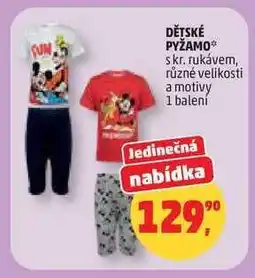Penny Market DĚTSKÉ PYŽAMO nabídka