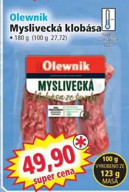 Norma Olewnik Myslivecká klobása nabídka