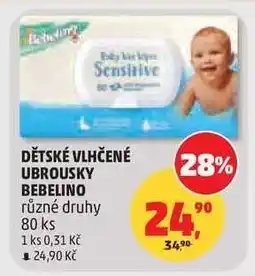 Penny Market DĚTSKÉ VLHČENÉ UBROUSKY BEBELINO nabídka