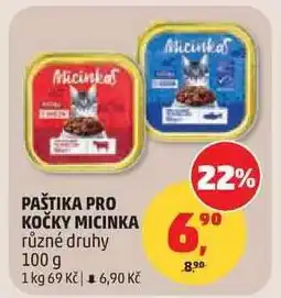 Penny Market PAŠTIKA PRO KOČKY MICINKA nabídka