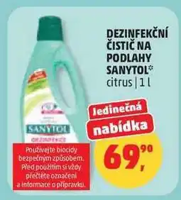Penny Market DEZINFEKČNÍ ČISTIČ NA PODLAHY SANYTOL nabídka