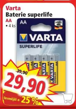 Norma Varta Baterie superlife nabídka