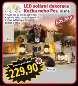 Norma LED solární dekorace Kočka nebo Pes, různé nabídka