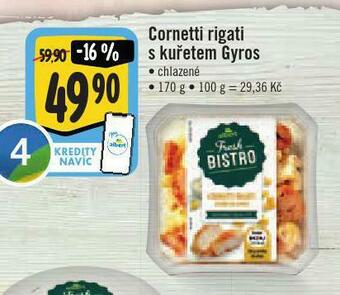 Jip Cornetti rigati s kuřetem gyros nabídka