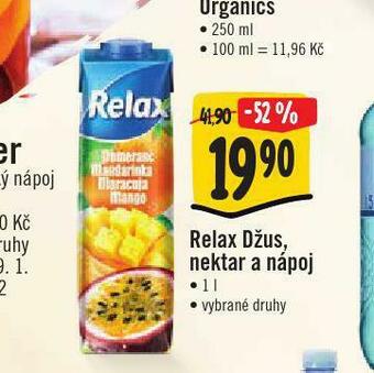 Jip Relax džus, nektar a nápoj nabídka