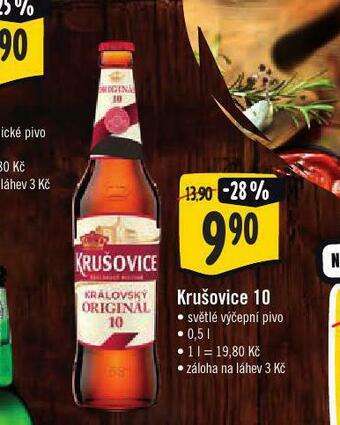 Jip Pivo krušovice 10 nabídka