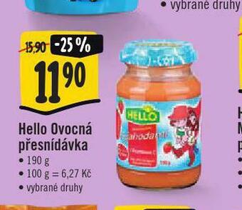 Jip Hello ovocná přesnídávka nabídka