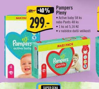 Jip Pampers dětské plenky nabídka