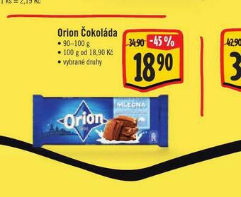 Jip Orion čokoláda nabídka