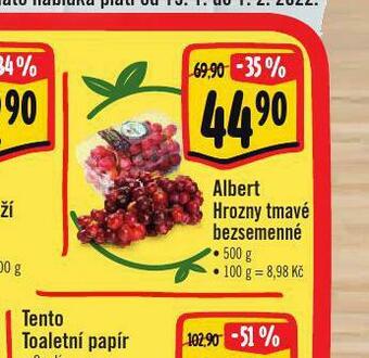 Albert Hrozny tmavé bezsemenné nabídka