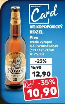 Kaufland VELKOPOPOVICKÝ KOZEL Pivo nabídka