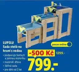 Lidl LUPILU Sada stolů na hraní s vodou nabídka