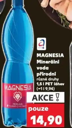 Kaufland MAGNESIA Minerální voda přírodní nabídka